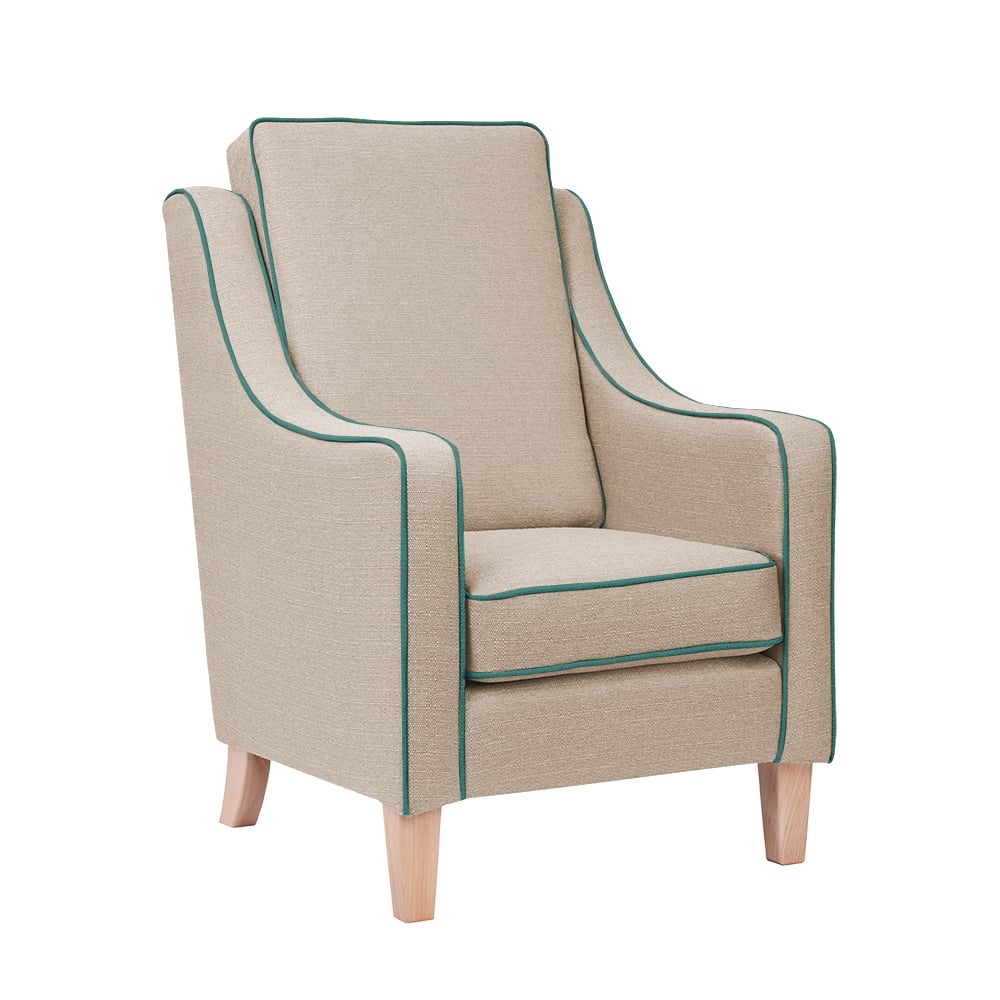 Burley High Cushion Back - Fleck Limestone